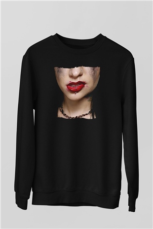 Escape the fate Baskılı Unisex Siyah Sweatshirt