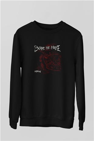 Escape The Fate Baskılı Unisex Siyah Sweatshirt