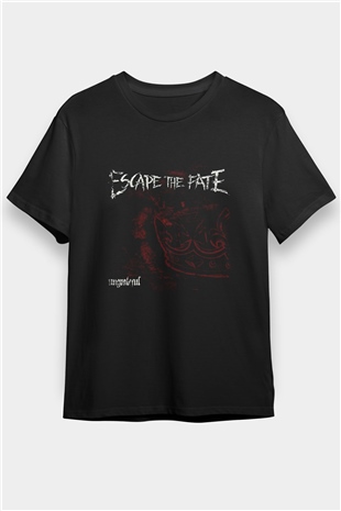 Escape The Fate Baskılı Unisex Siyah Tişört