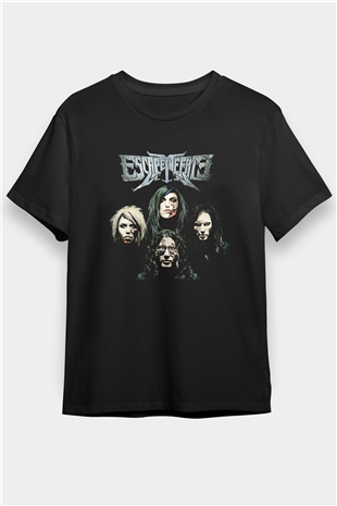 Escape the fate Baskılı Unisex Siyah Tişört - Tshirt