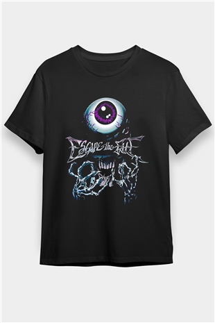 Escape the fate Baskılı Unisex Siyah Tişört - Tshirt