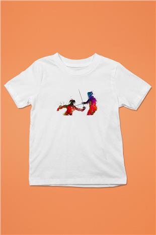 Eskrim Baskılı Unisex Beyaz Çocuk Tişört - Tshirt
