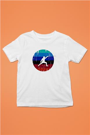 Eskrim Baskılı Unisex Beyaz Çocuk Tişört - Tshirt