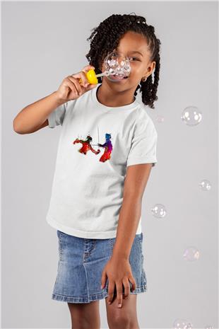 Eskrim Baskılı Unisex Beyaz Çocuk Tişört - Tshirt