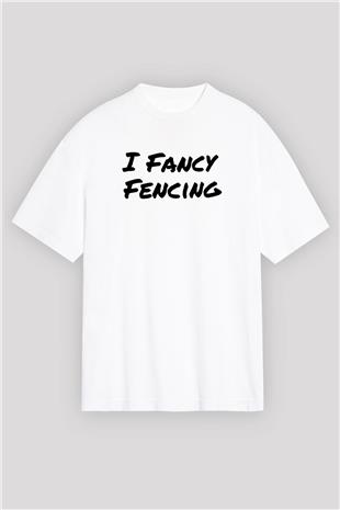 Eskrim Baskılı Unisex Beyaz Oversize Tişört - Tshirt