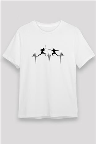 Eskrim Baskılı Unisex Beyaz Tişört - Tshirt