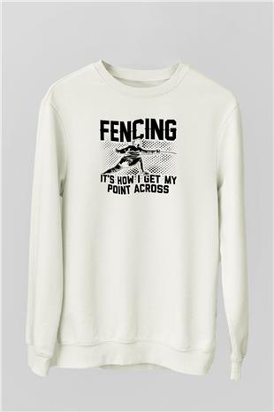 Eskrim Baskılı Unisex Ekru Sweatshirt