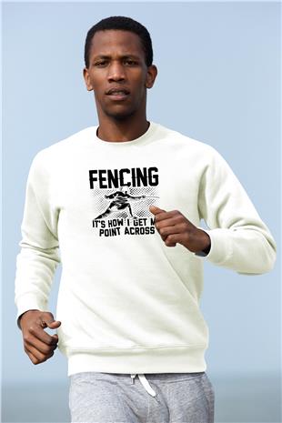 Eskrim Baskılı Unisex Ekru Sweatshirt