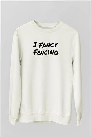 Eskrim Baskılı Unisex Ekru Sweatshirt