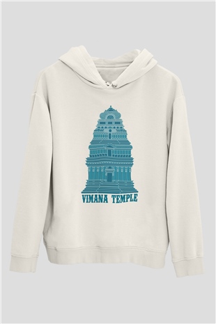 Etnolog Beyaz Unisex Kapüşonlu Sweatshirt