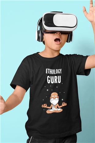 Etolojist Siyah Unisex Çocuk Tişört