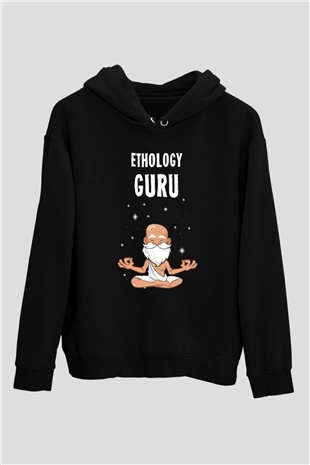 Etolojist Siyah Unisex Kapüşonlu Sweatshirt