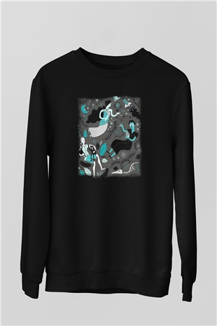 Etolojist Siyah Unisex Sweatshirt