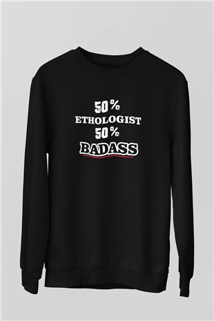 Etolojist Siyah Unisex Sweatshirt
