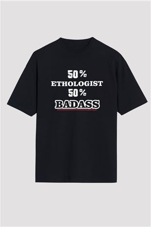 Etolojist Siyah Oversize Tişört Oversize T-shirt - TişörtFabrikası