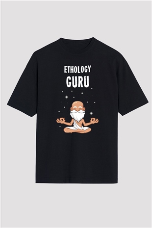 Etolojist Siyah Oversize Tişört Oversize T-shirt - TişörtFabrikası