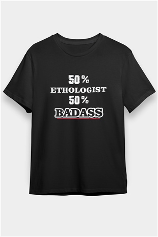 Etolojist Siyah Unisex Tişört T-Shirt - TişörtFabrikası