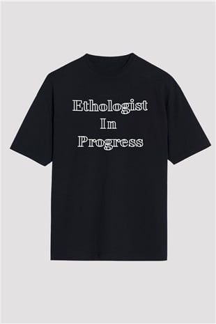 Etolojist Siyah Oversize Tişört Oversize T-shirt - TişörtFabrikası