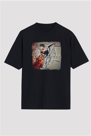 Evanescence Baskılı Unisex Siyah Oversize Tişört