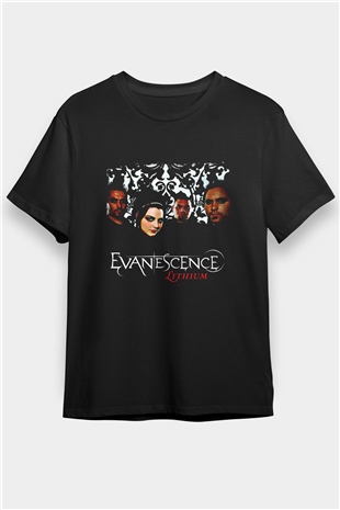Evanescence Baskılı Unisex Siyah Tişört