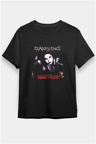 Evanescence Baskılı Unisex Siyah Tişört