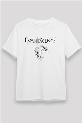 Evanescence Beyaz Unisex Tişört T-Shirt - TişörtFabrikası