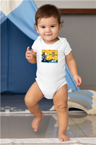 Evel Knievel Beyaz Bebek Body - Zıbın