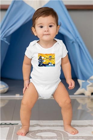 Evel Knievel Beyaz Bebek Body - Zıbın
