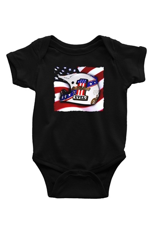Evel Knievel Siyah Bebek Body - Zıbın