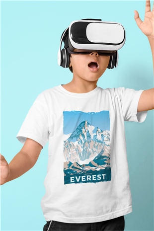 Everest Beyaz Unisex Çocuk Tişört