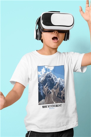 Everest Beyaz Unisex Çocuk Tişört
