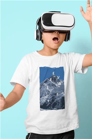 Everest Beyaz Unisex Çocuk Tişört