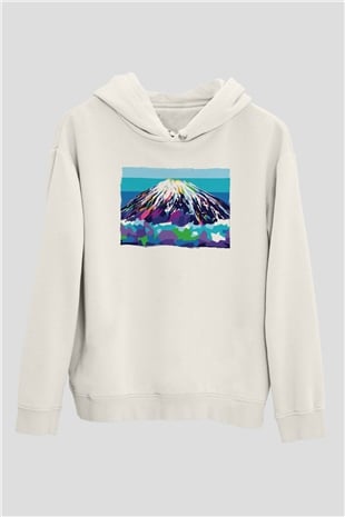 Everest Beyaz Unisex Hoodie