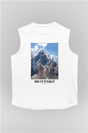 Everest Beyaz Unisex Kolsuz Tişört