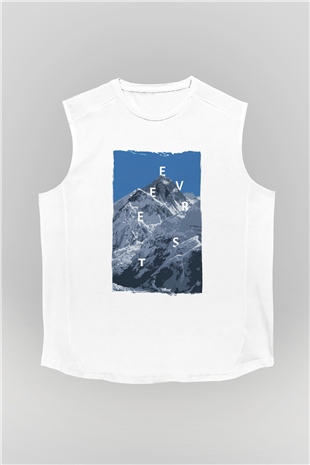 Everest Beyaz Unisex Kolsuz Tişört