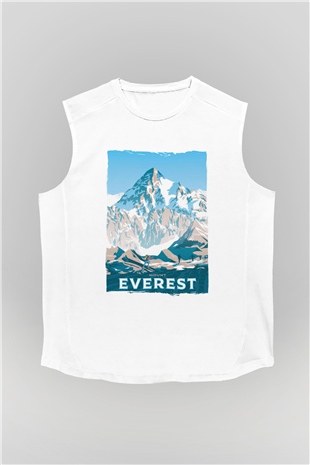 Everest Beyaz Unisex Kolsuz Tişört