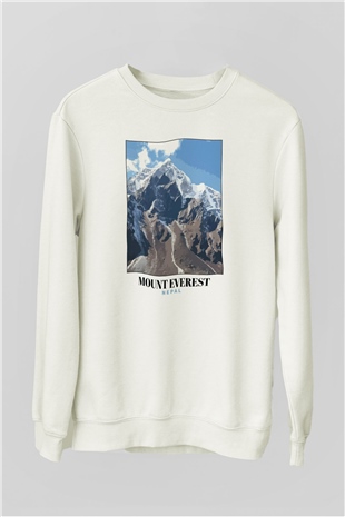 Everest Beyaz Unisex Sweatshirt