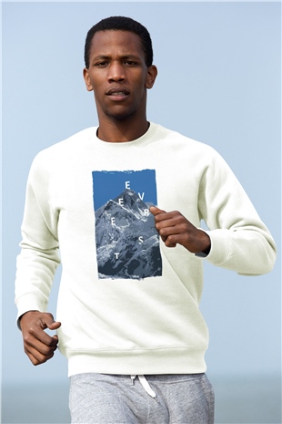 Everest Beyaz Unisex Sweatshirt