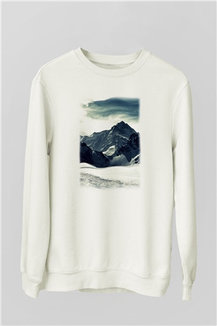Everest Beyaz Unisex Sweatshirt