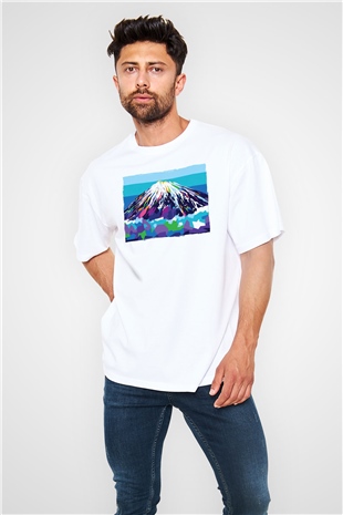 Everest Beyaz Oversize Tişört Oversize T-shirt - TişörtFabrikası