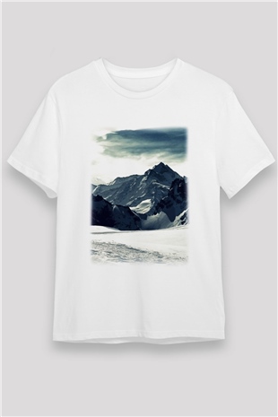 Everest Beyaz Unisex Tişört T-Shirt - TişörtFabrikası