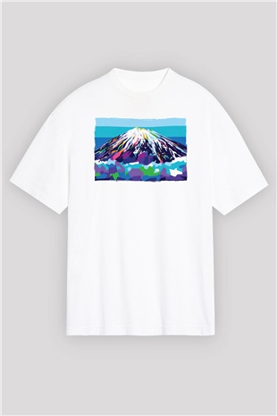 Everest Beyaz Oversize Tişört Oversize T-shirt - TişörtFabrikası