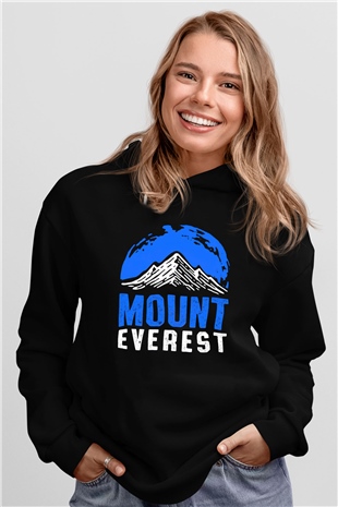 Everest Siyah Unisex Hoodie