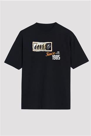 Evrim Astronot Baskılı Unisex Oversize Tişört - Tshirt