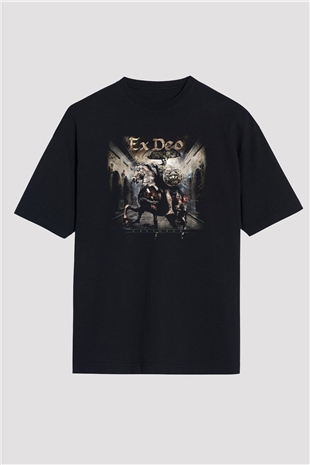 Ex Deo Siyah Unisex Oversize Tişört T-Shirt