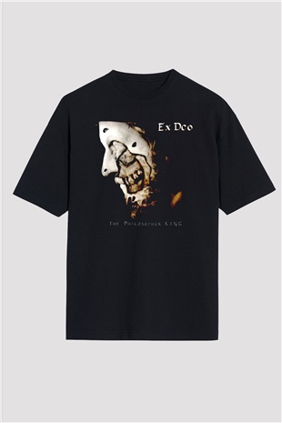 Ex Deo Siyah Oversize Tişört Oversize T-shirt - TişörtFabrikası