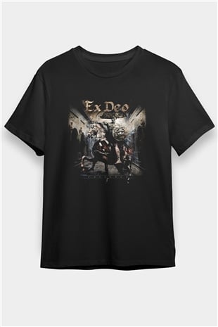 Ex Deo Siyah Unisex Tişört T-Shirt - TişörtFabrikası