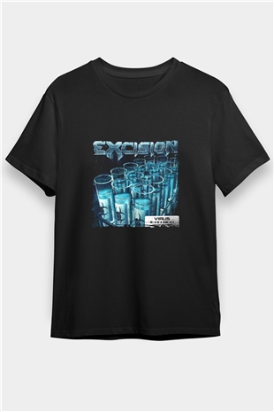 Excision Baskılı Unisex Siyah Tişört