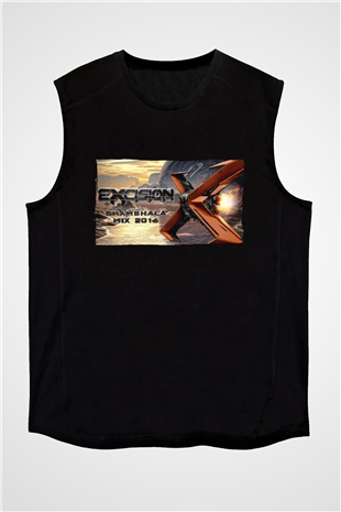 Excision Siyah Unisex Kolsuz Tişört