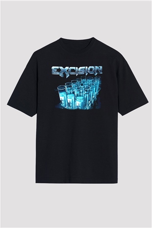 Excision Siyah Unisex Oversize Tişört T-Shirt